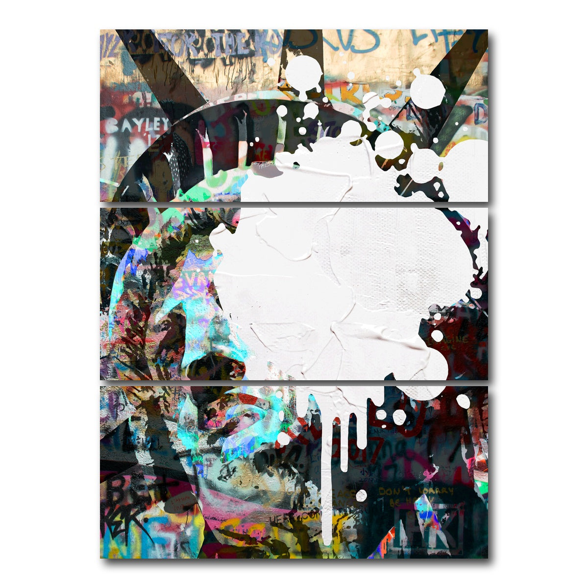 AUTO-MOCKUP WHITE | Liberty Heavy Graffiti | 3 Piece | Gallery Wrap Canvas | group=8x18_stacked
