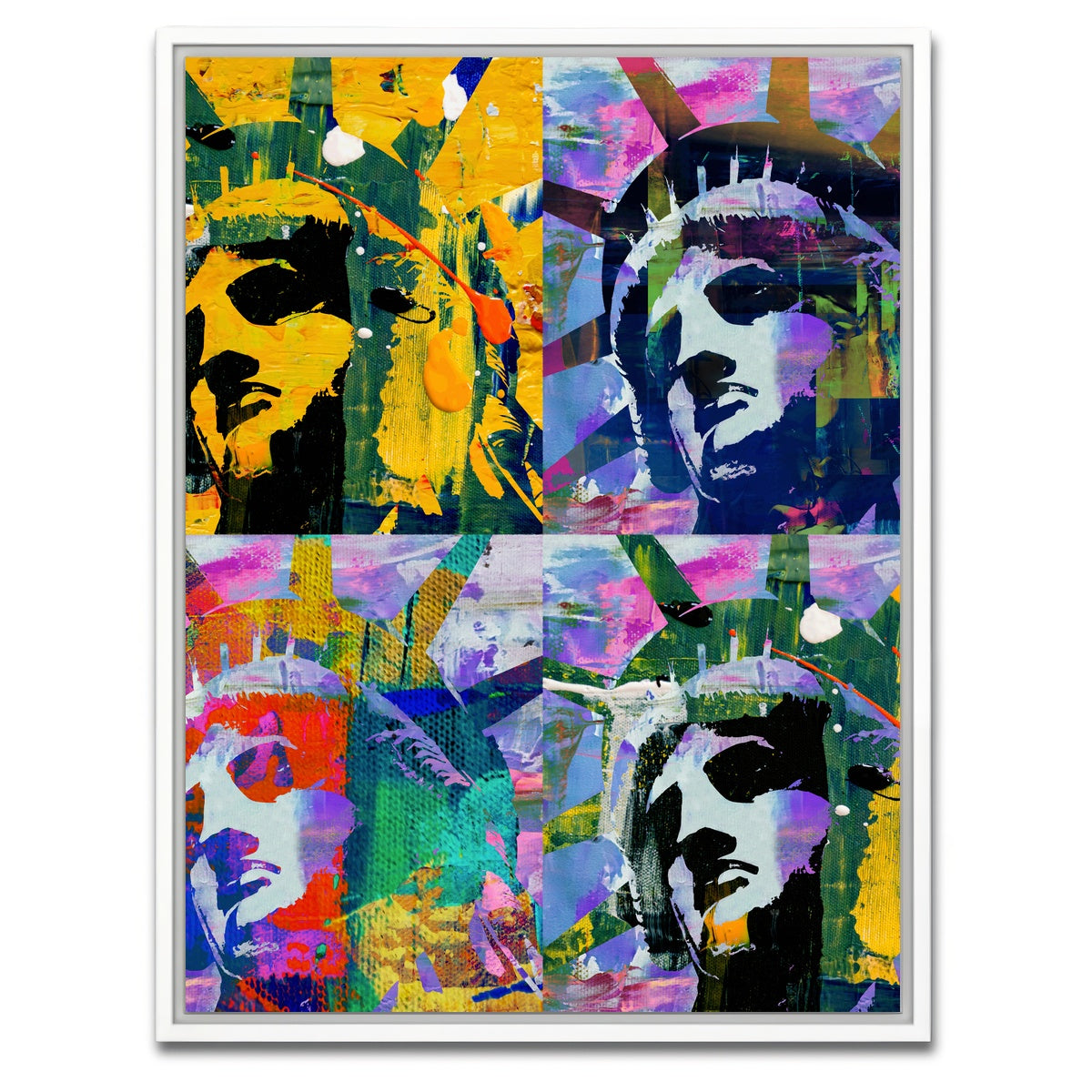 AUTO-MOCKUP WHITE | Liberty Quadrant | 1 Piece | White Framed Canvas | group=3x4