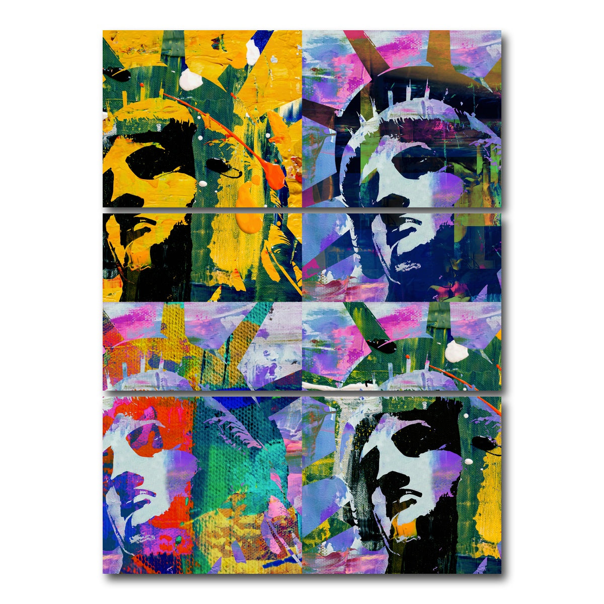 AUTO-MOCKUP WHITE | Liberty Quadrant | 3 Piece | Gallery Wrap Canvas | group=8x18_stacked