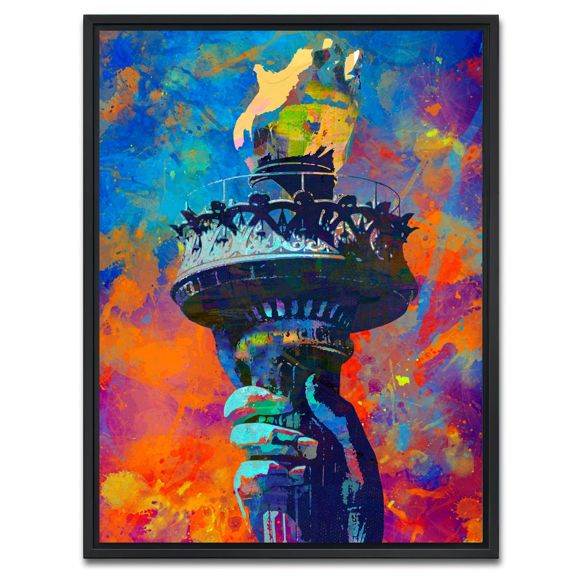 AUTO-MOCKUP WHITE | Liberty Torch | 1 Piece | Black Framed Canvas | group=3x4