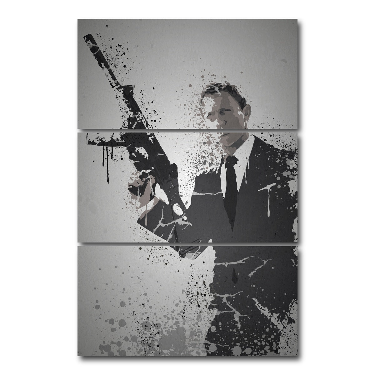 AUTO-MOCKUP WHITE | License To Kill | 3 Piece | Gallery Wrap Canvas | group=12x24_stacked