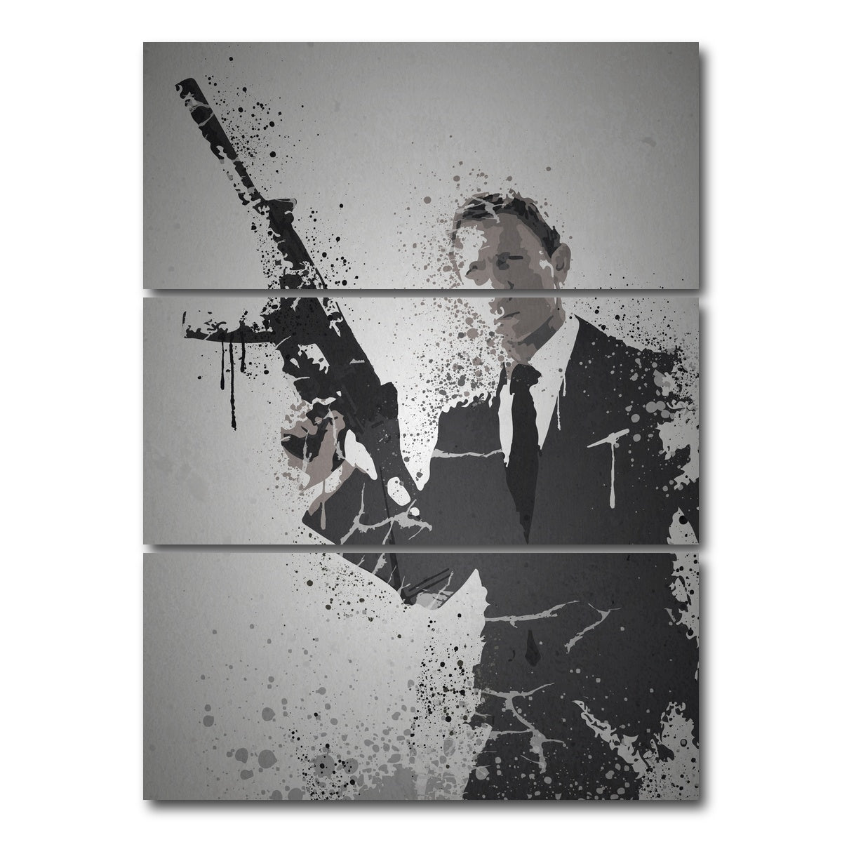 AUTO-MOCKUP WHITE | License To Kill | 3 Piece | Gallery Wrap Canvas | group=8x18_stacked