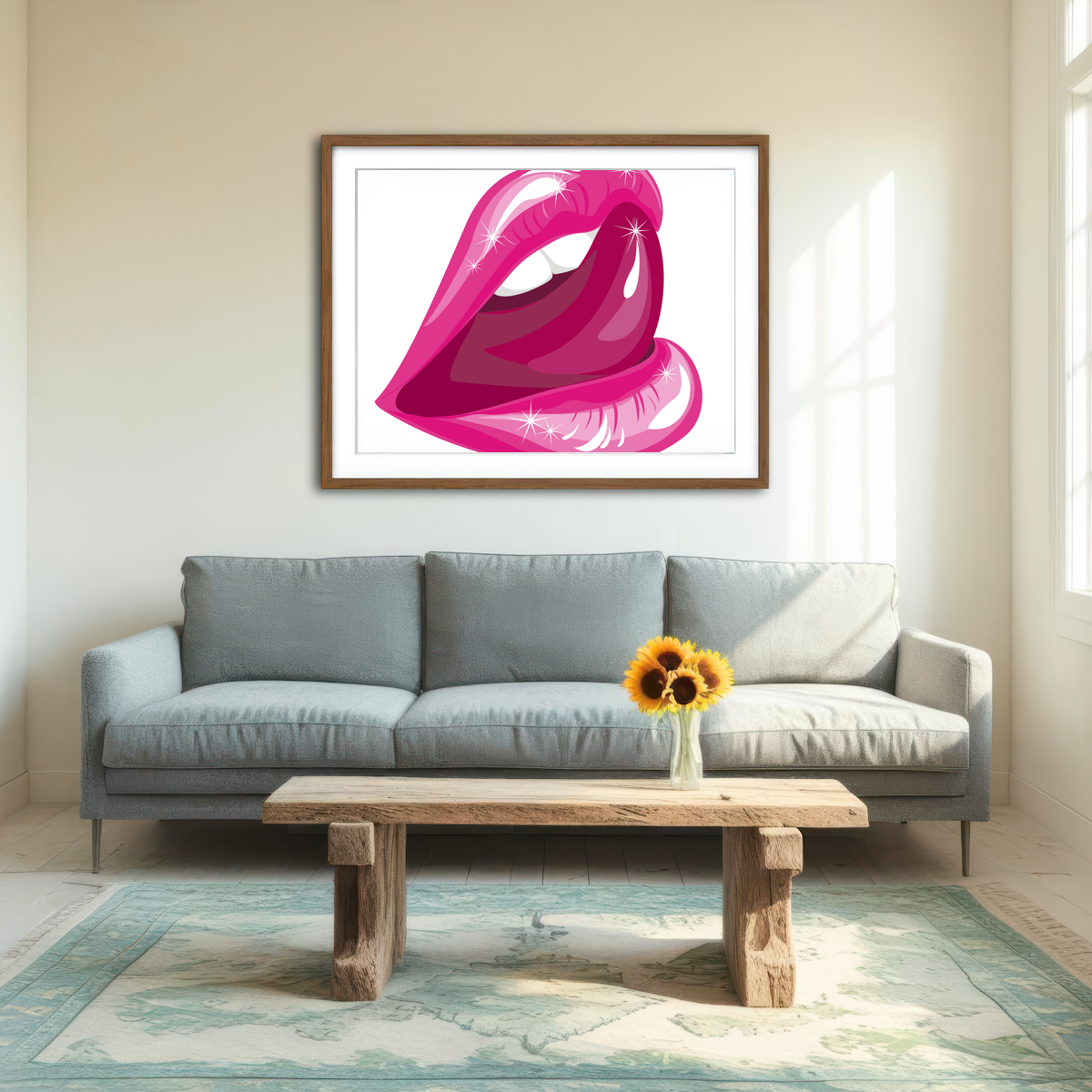 AUTO-MOCKUP ROOM | Lick Lips Wall Art
