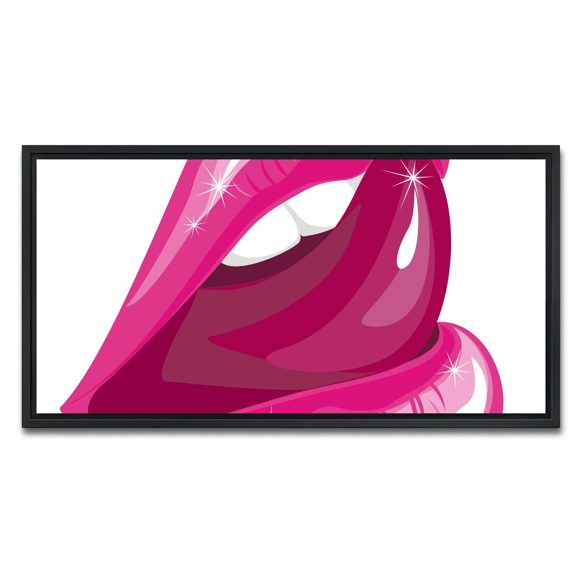 AUTO-MOCKUP WHITE | Lick Lips | 1 Piece | Black Framed Canvas | group=2x1