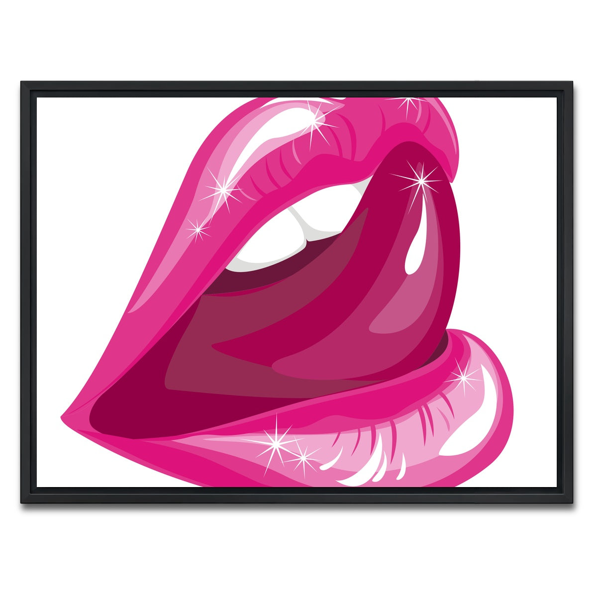 AUTO-MOCKUP WHITE | Lick Lips | 1 Piece | Black Framed Canvas | group=4x3