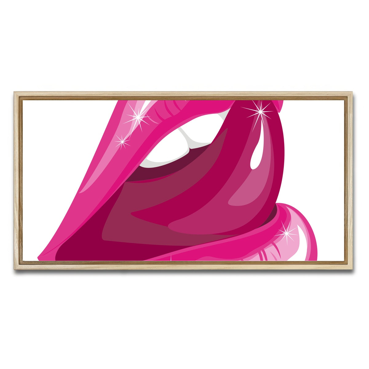 AUTO-MOCKUP WHITE | Lick Lips | 1 Piece | Natural Framed Canvas | group=2x1