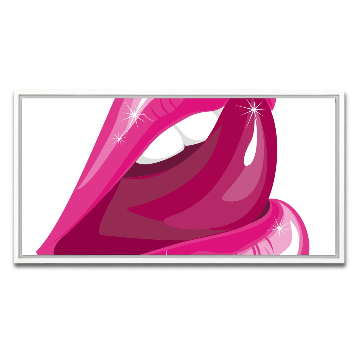 AUTO-MOCKUP WHITE | Lick Lips | 1 Piece | White Framed Canvas | group=2x1