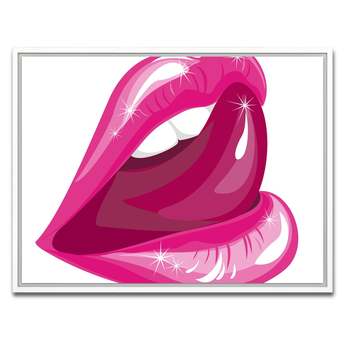 AUTO-MOCKUP WHITE | Lick Lips | 1 Piece | White Framed Canvas | group=4x3