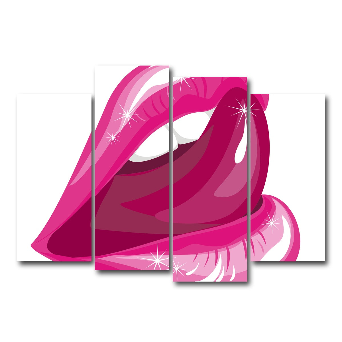 AUTO-MOCKUP WHITE | Lick Lips | 4 Piece | Gallery Wrap Canvas | group=4_normal