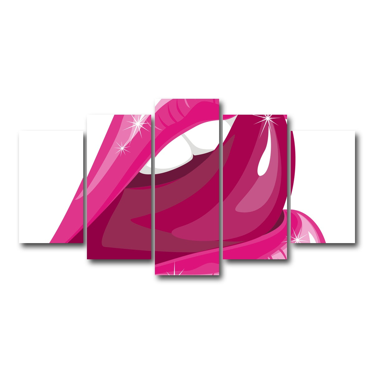 AUTO-MOCKUP WHITE | Lick Lips | 5 Piece | Gallery Wrap Canvas | group=5_normal