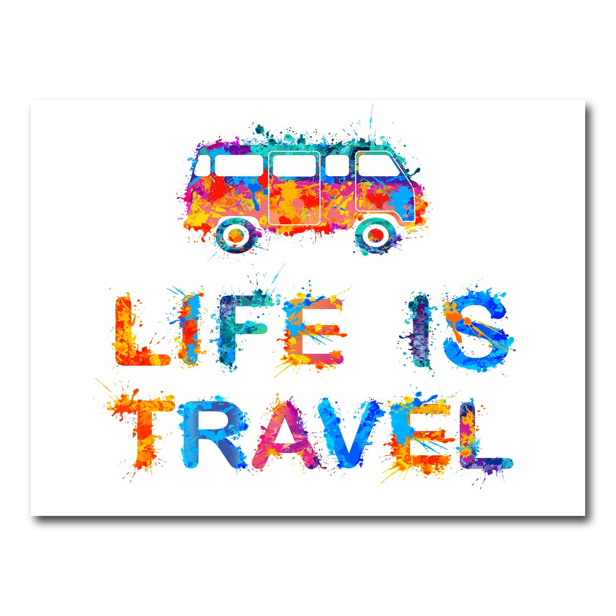 AUTO-MOCKUP WHITE | Life is Travel | 1 Piece | Gallery Wrap Canvas | group=4x3