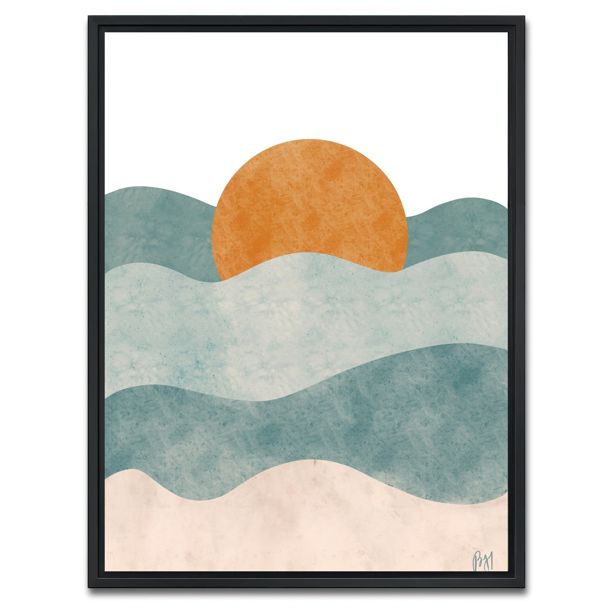 AUTO-MOCKUP WHITE | Life is a Wave Catch it | 1 Piece | Black Framed Canvas | group=3x4