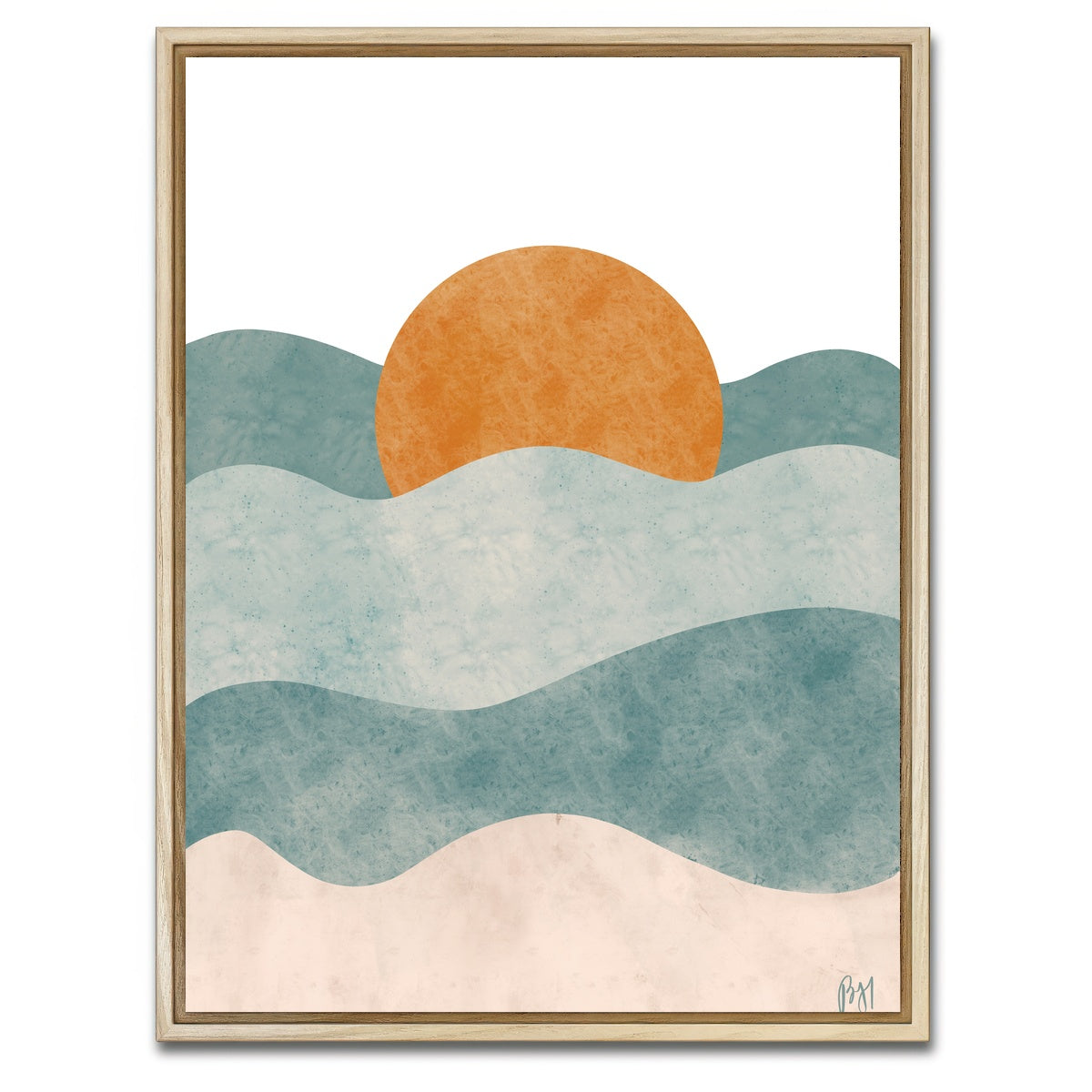 AUTO-MOCKUP WHITE | Life is a Wave Catch it | 1 Piece | Natural Framed Canvas | group=3x4