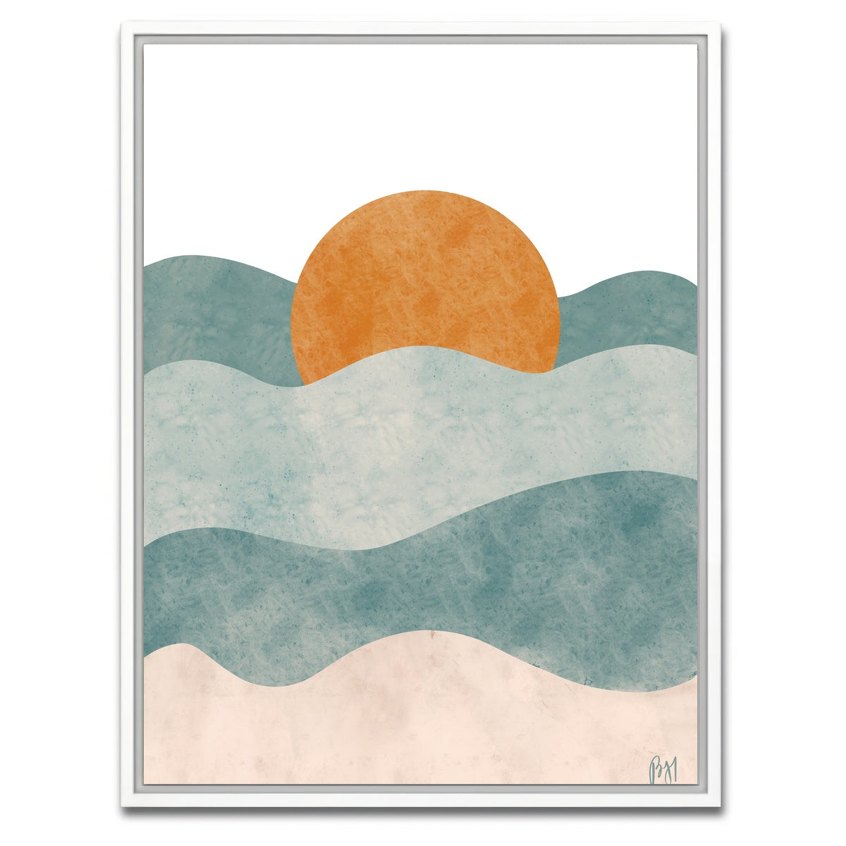 AUTO-MOCKUP WHITE | Life is a Wave Catch it | 1 Piece | White Framed Canvas | group=3x4