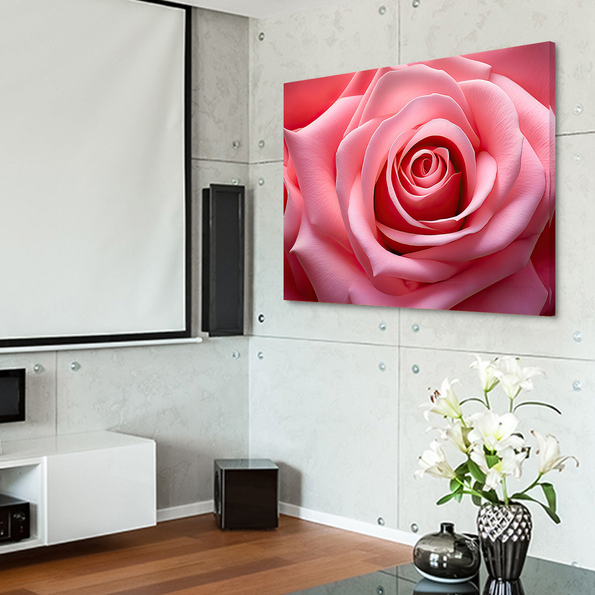 Light Pink Rose Wall Art