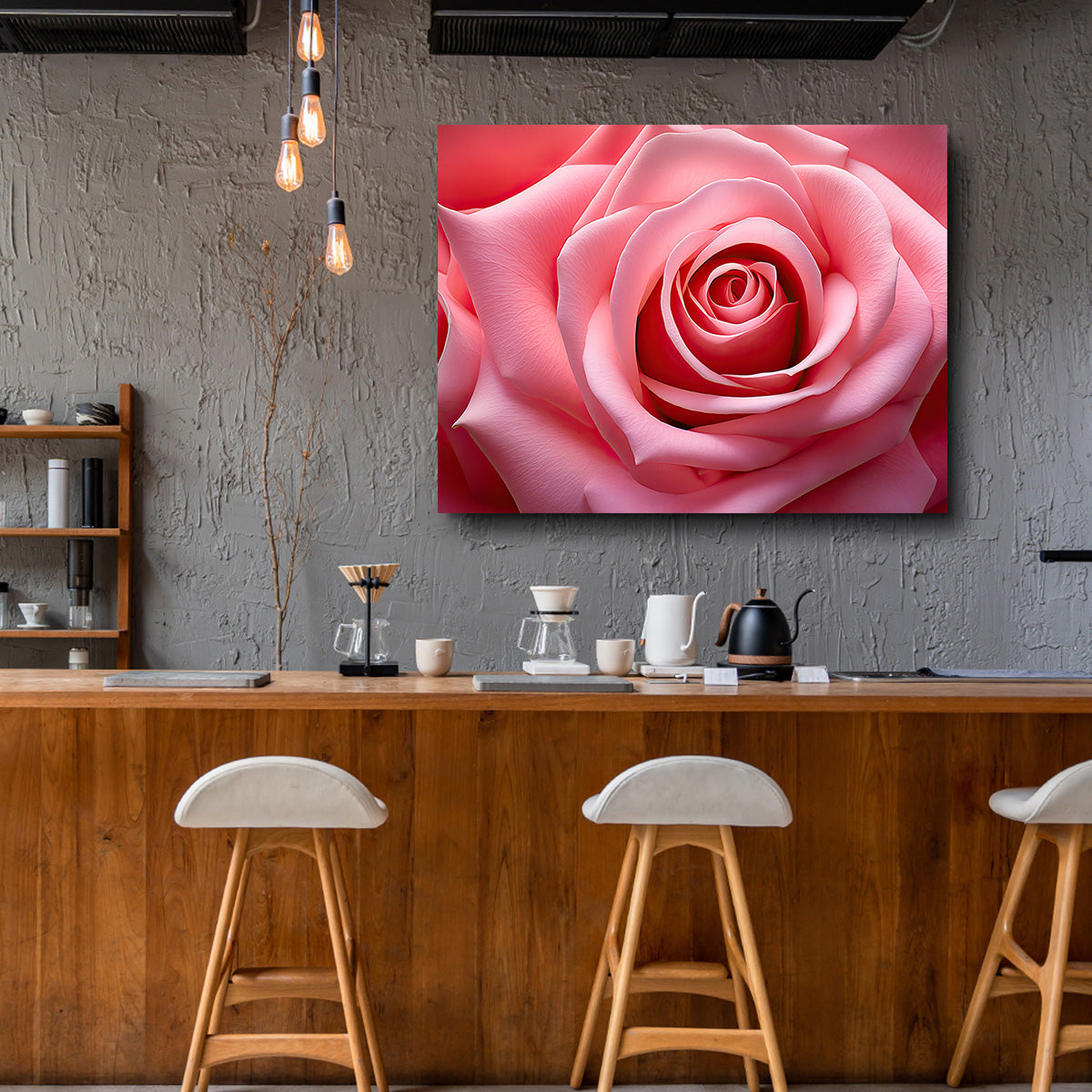 Light Pink Rose Wall Art