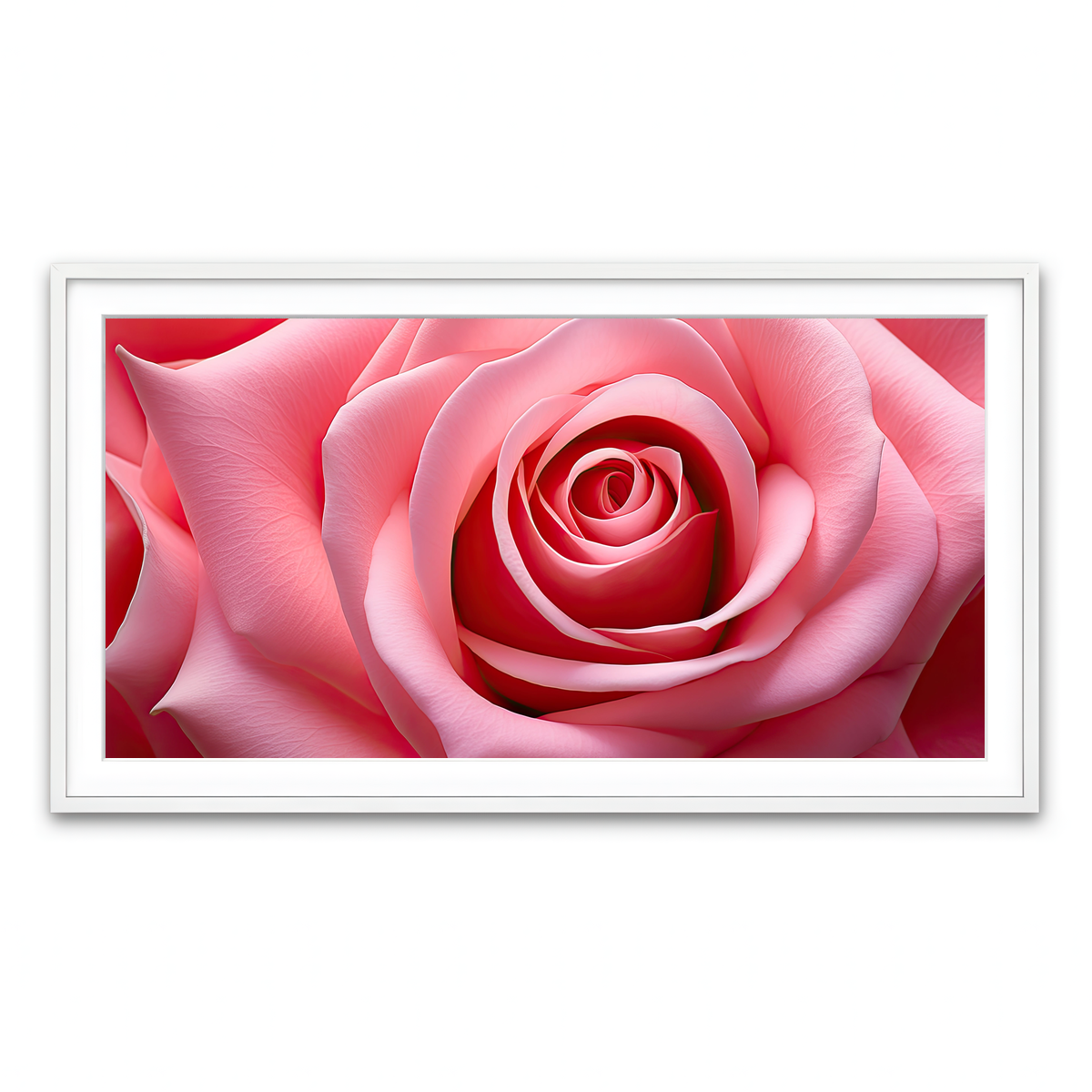Framed Print 2x1 White