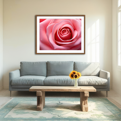 AUTO-MOCKUP ROOM | Light Pink Rose Wall Art