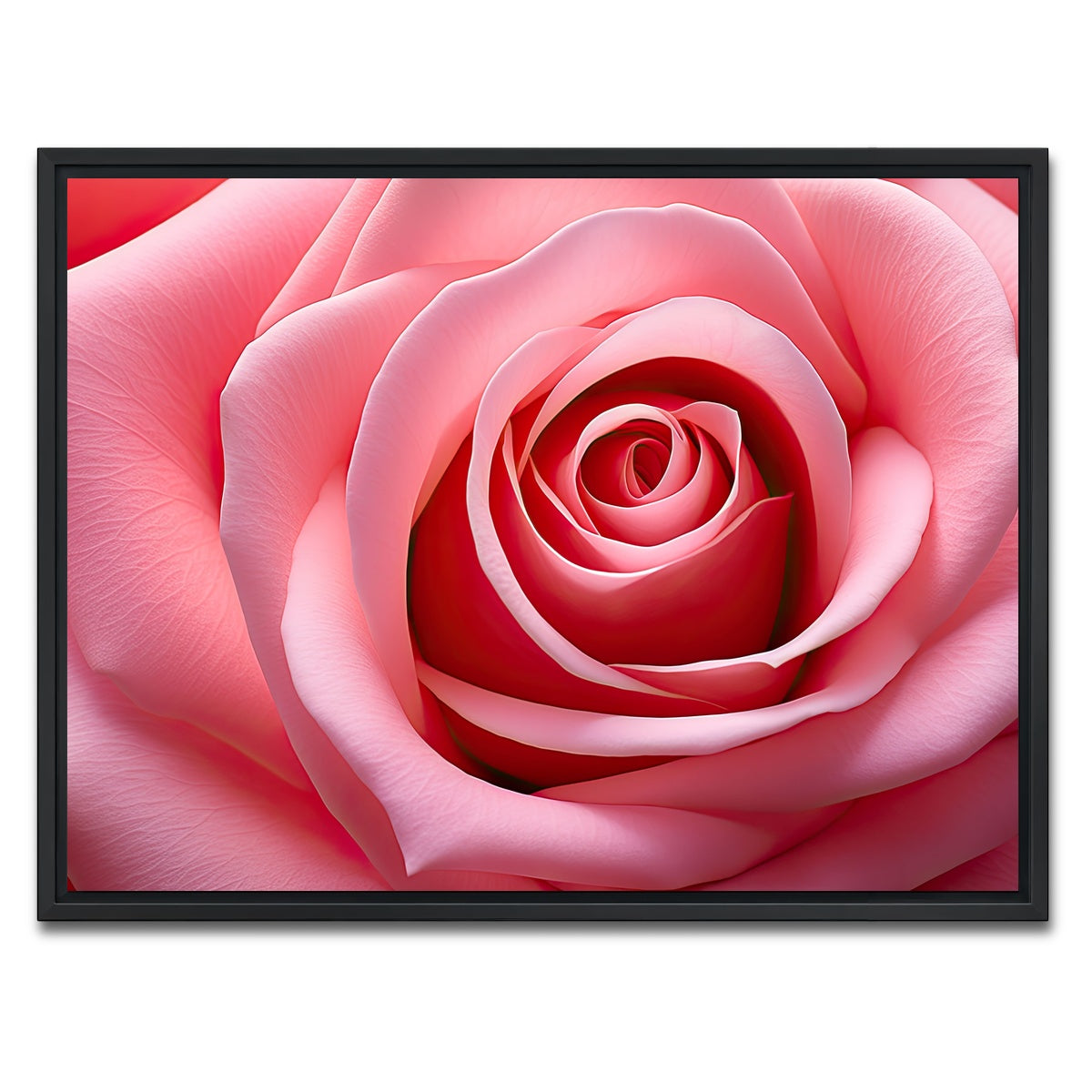 AUTO-MOCKUP WHITE | Light Pink Rose | 1 Piece | Black Framed Canvas | group=4x3