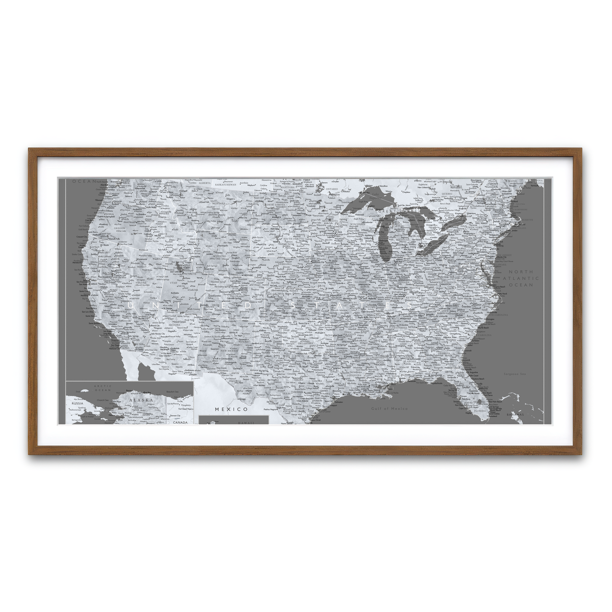 Framed Print 2x1 Walnut