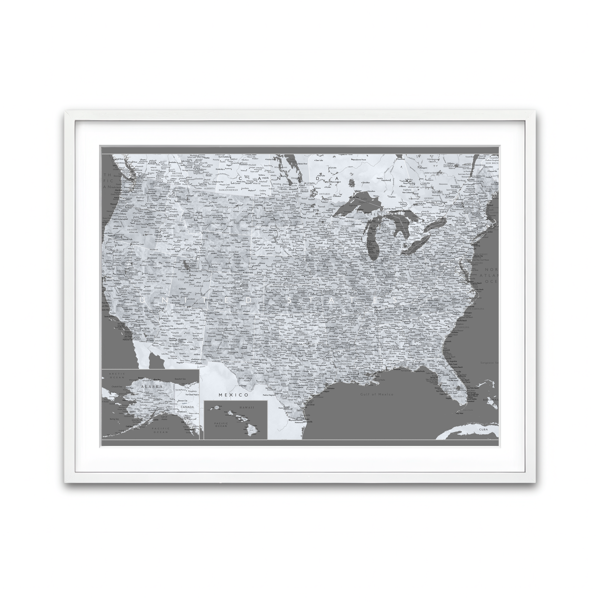 Framed Print 4x3 White