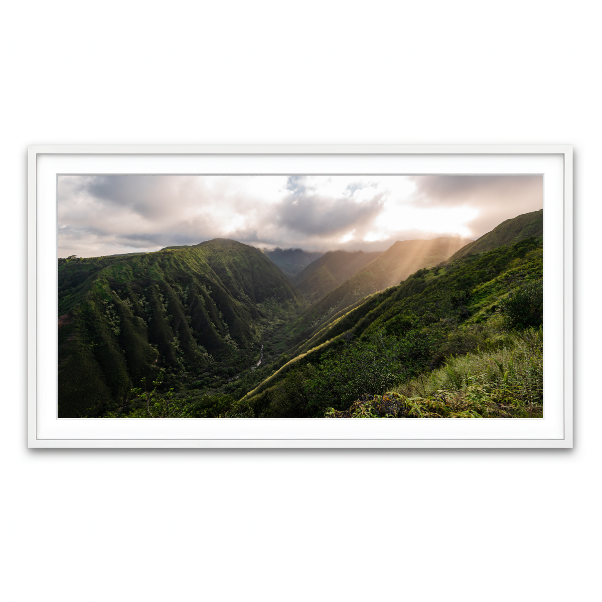 Framed Print 2x1 White