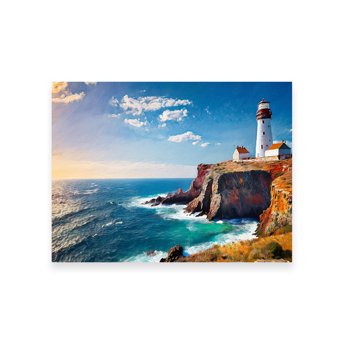 Lighthouse on the Cliffs Wall Art