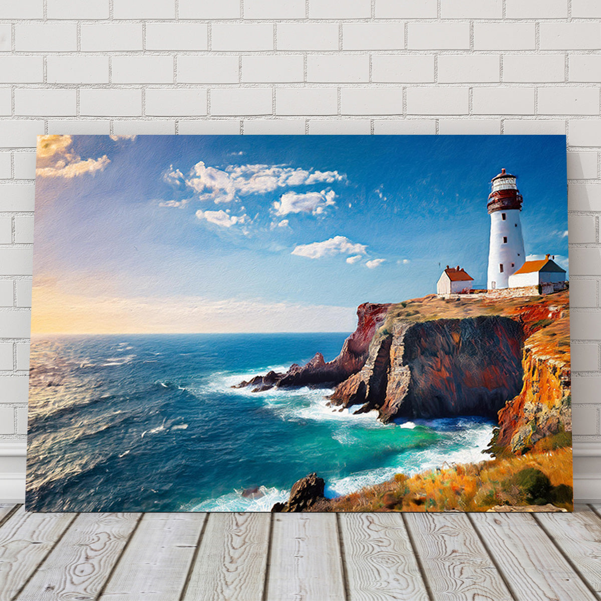 Lighthouse on the Cliffs Wall Art
