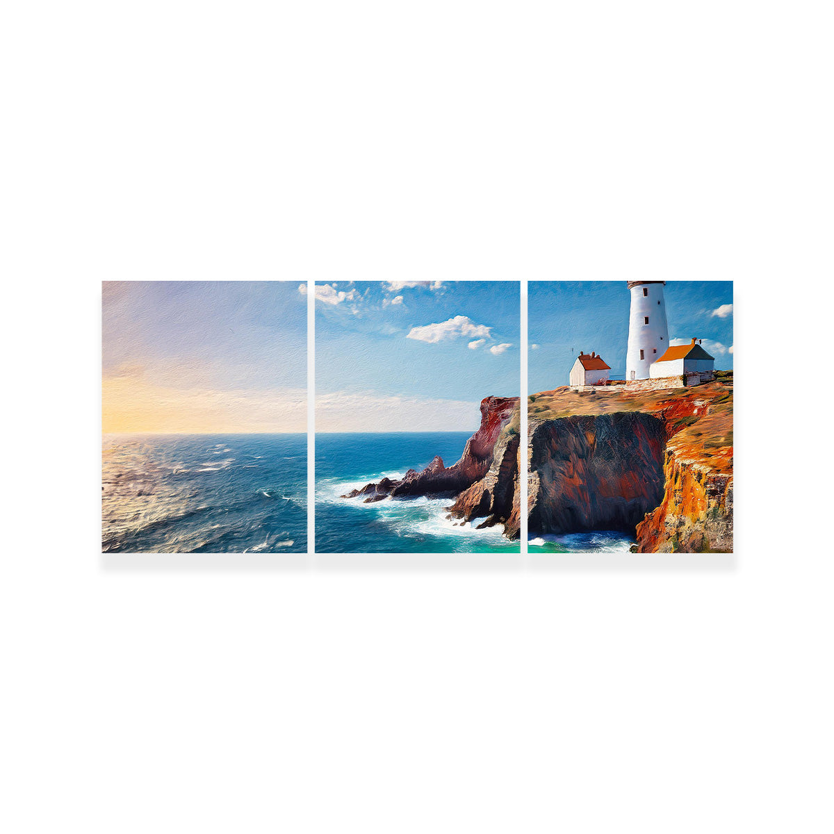 Lighthouse on the Cliffs Wall Art