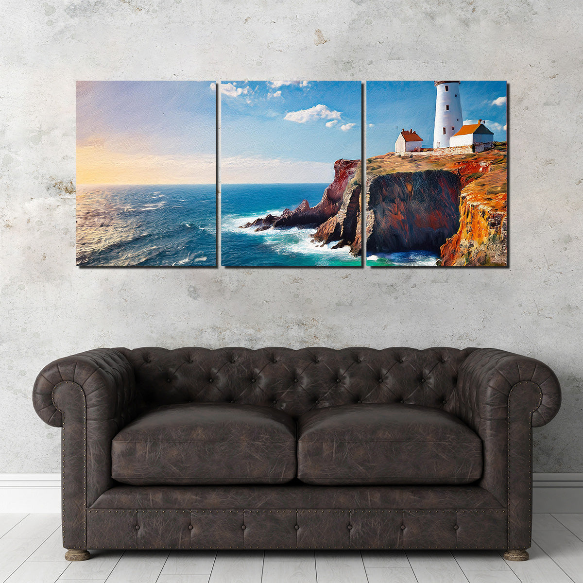 Lighthouse on the Cliffs Wall Art