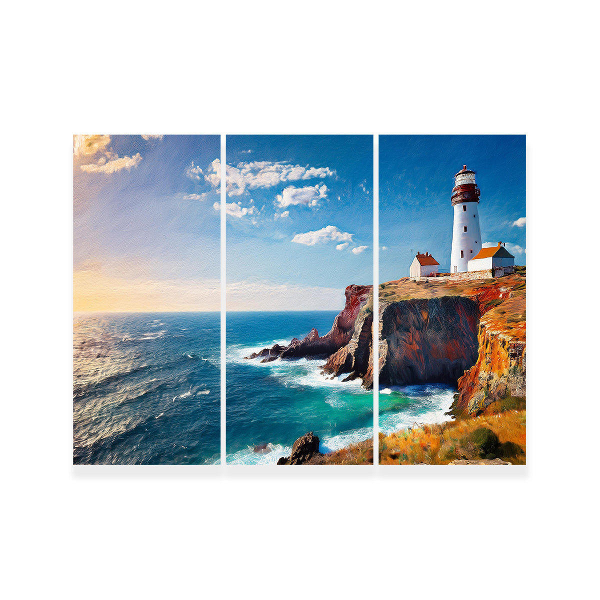 Lighthouse on the Cliffs Wall Art