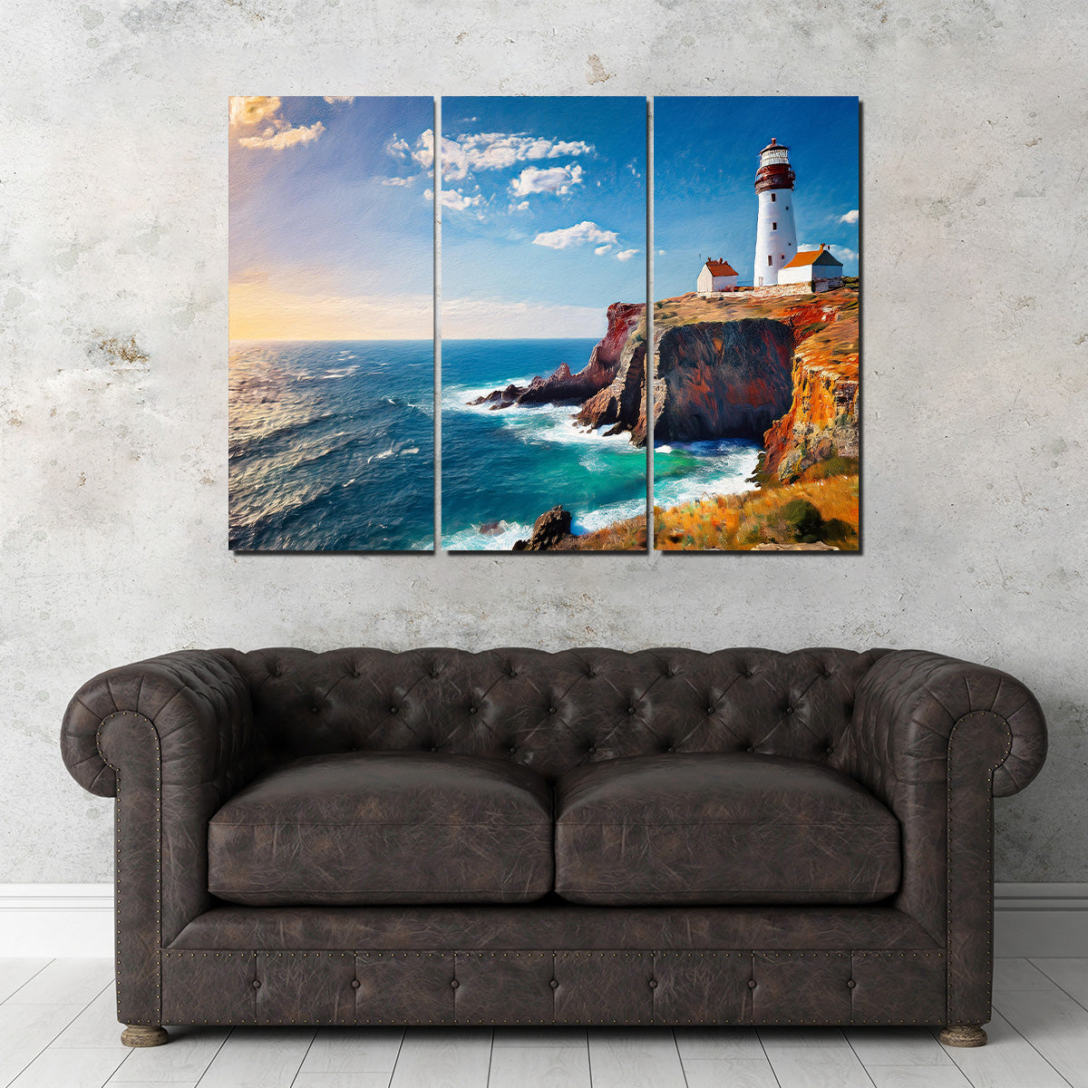 Lighthouse on the Cliffs Wall Art
