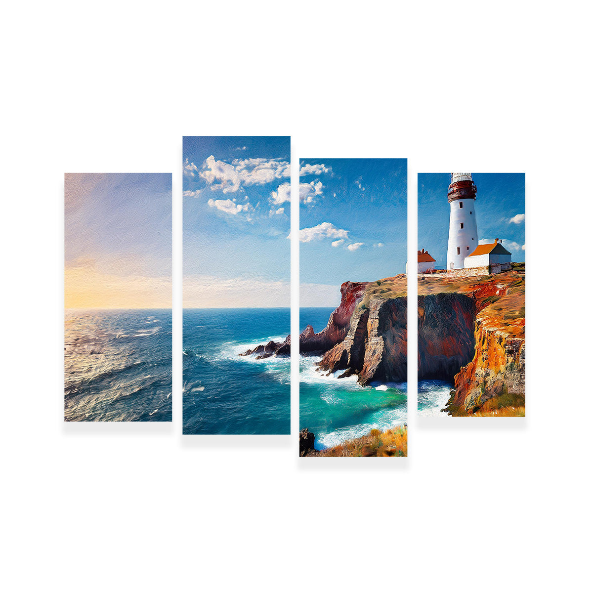 Lighthouse on the Cliffs Wall Art