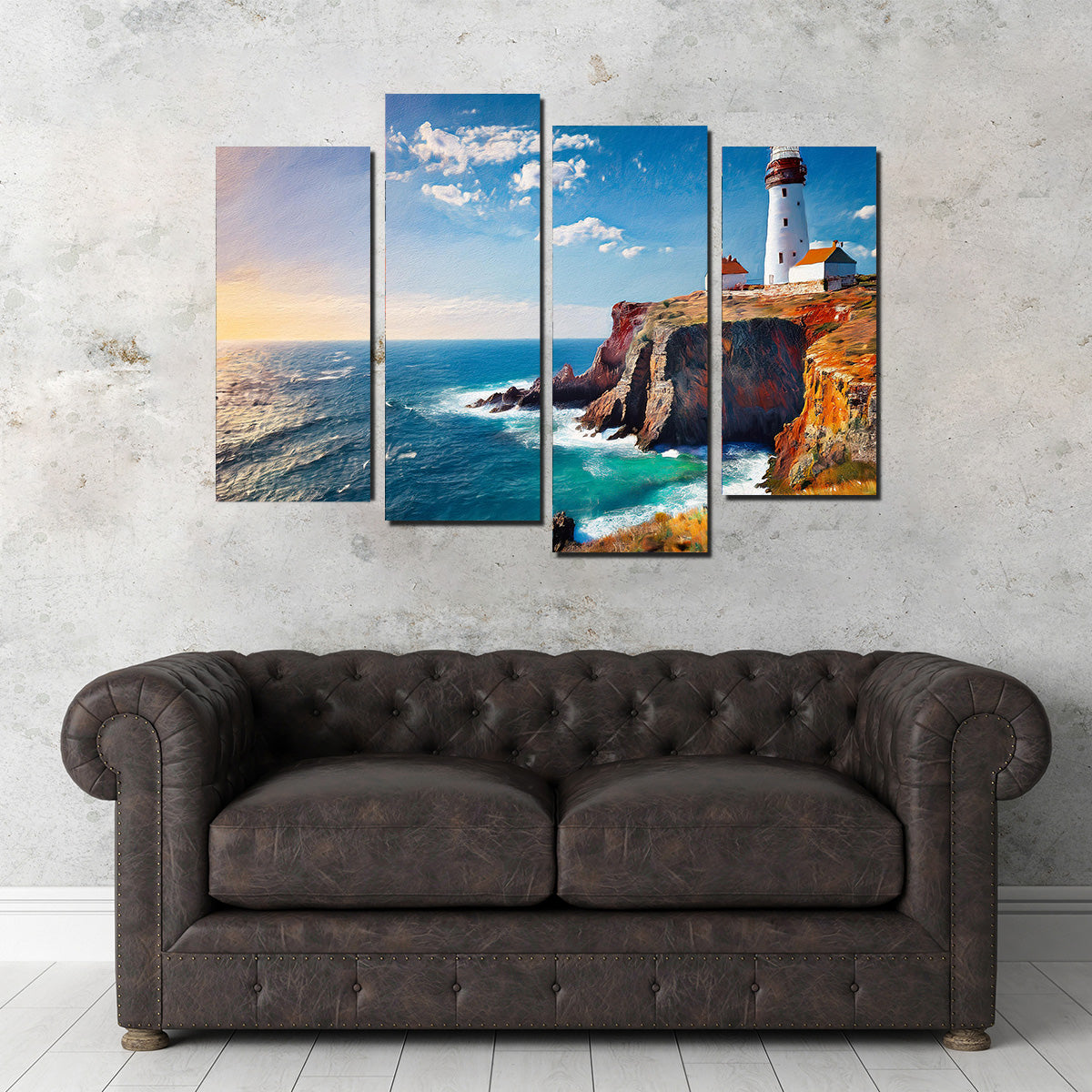 Lighthouse on the Cliffs Wall Art