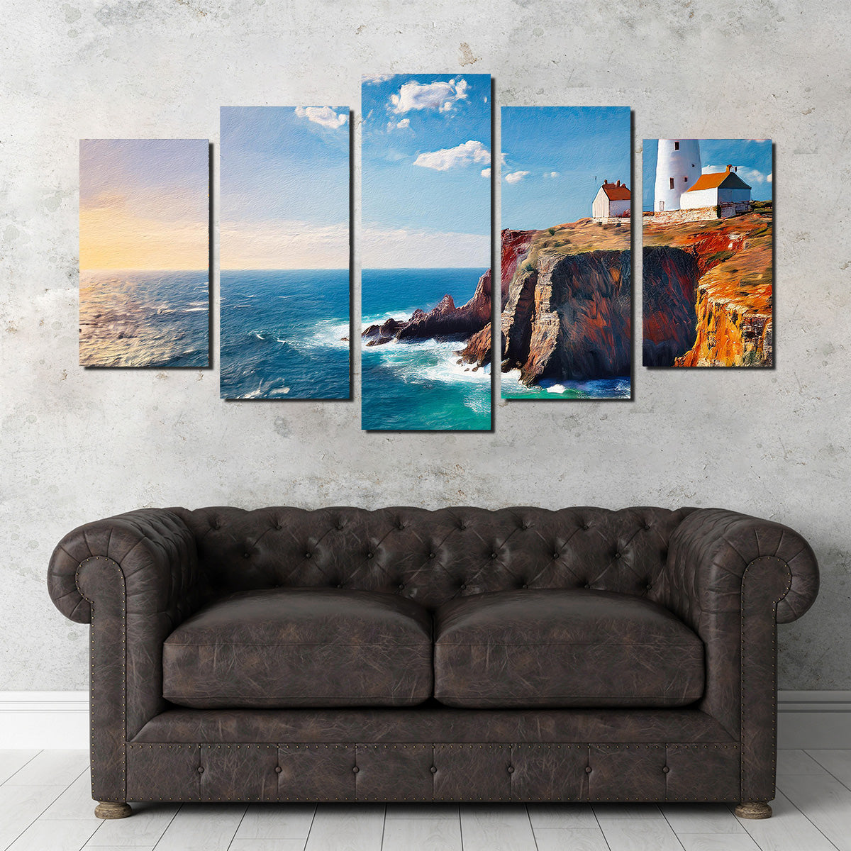 Lighthouse on the Cliffs Wall Art