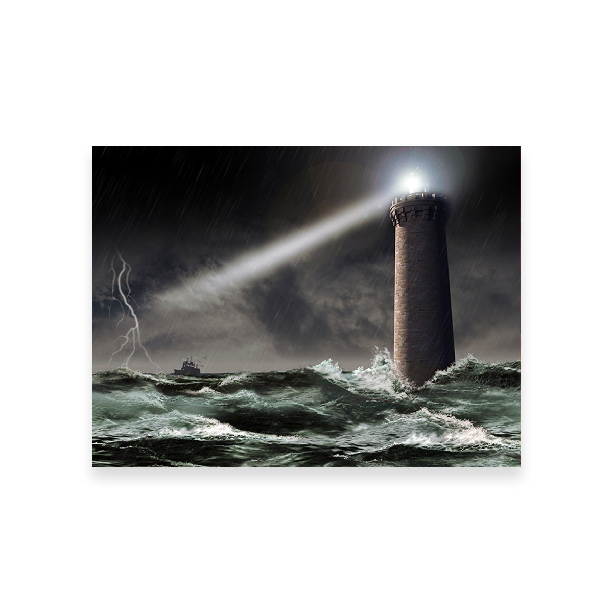 Lighthouse Lightning Wall Art