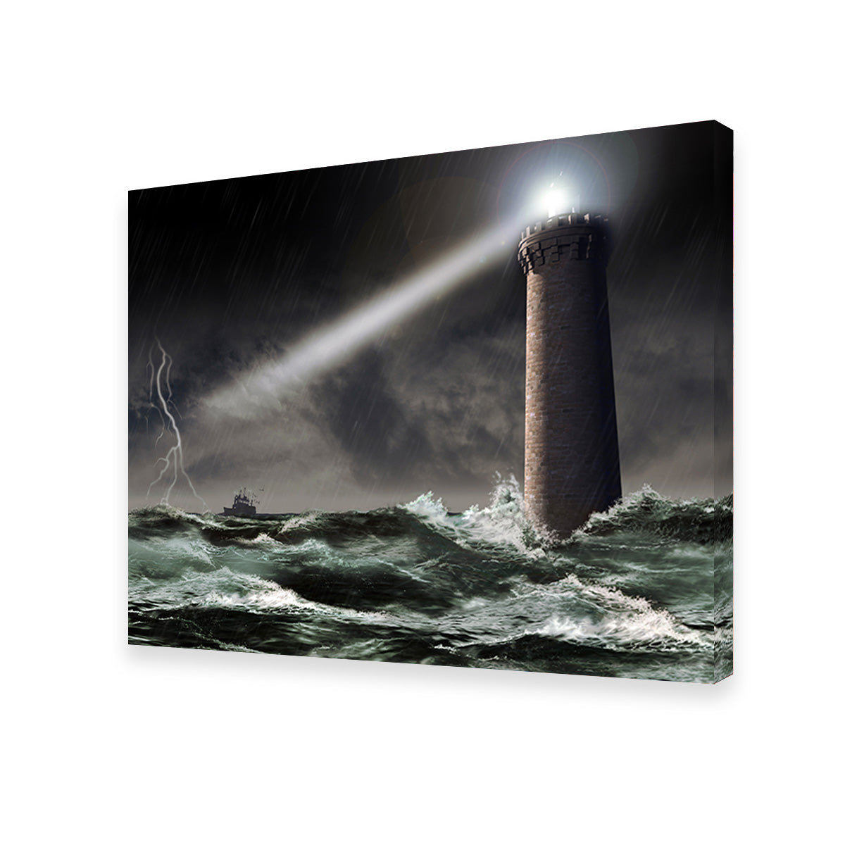 Lighthouse Lightning Wall Art