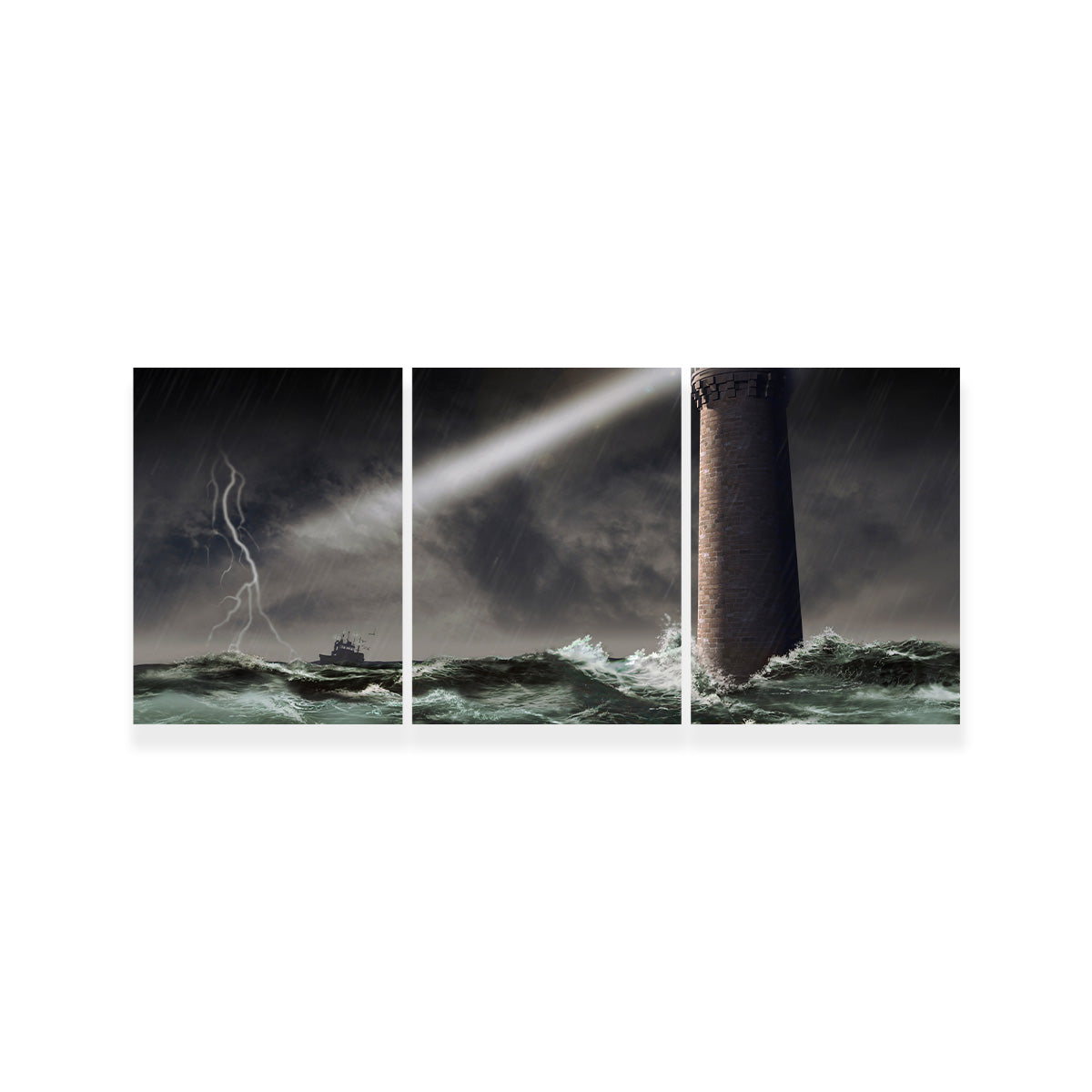 Lighthouse Lightning Wall Art