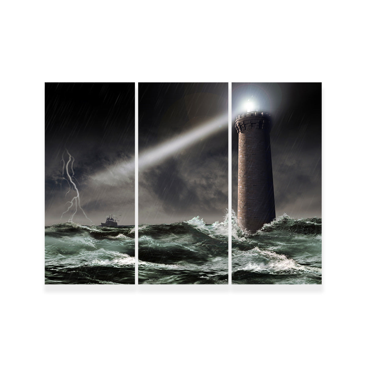 Lighthouse Lightning Wall Art