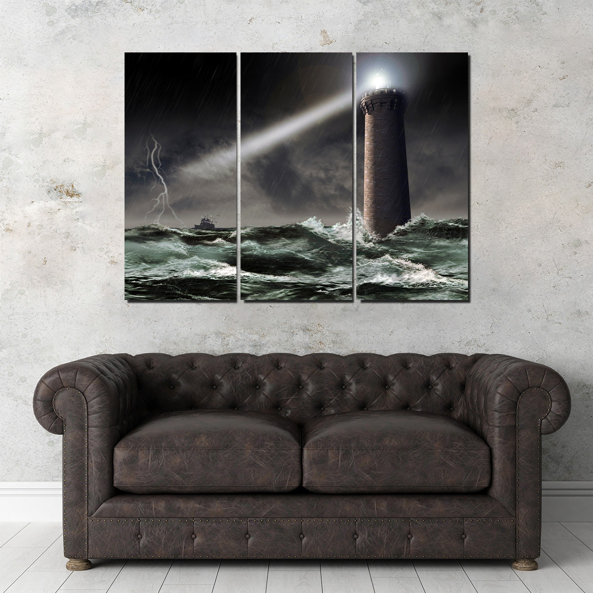 Lighthouse Lightning Wall Art