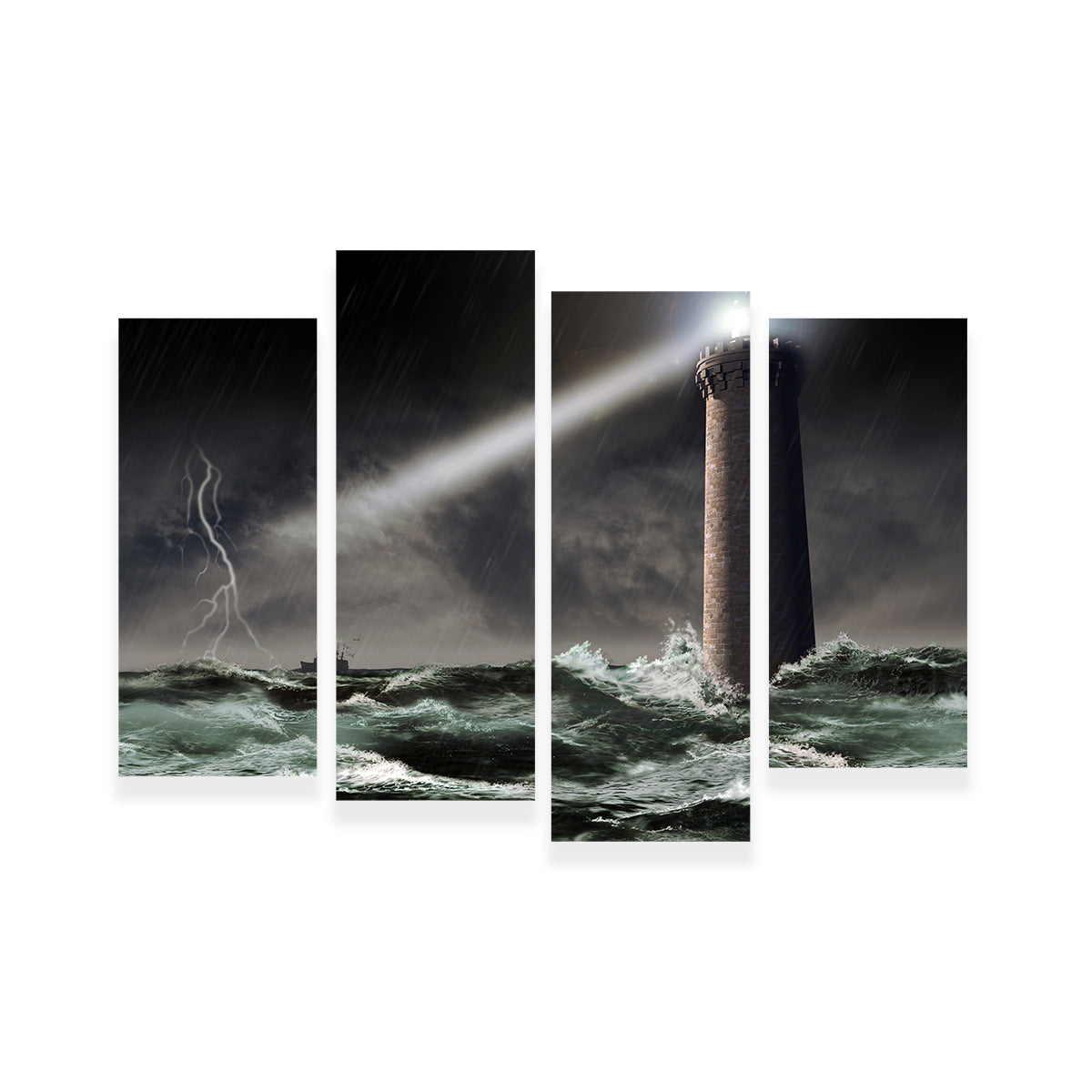 Lighthouse Lightning Wall Art