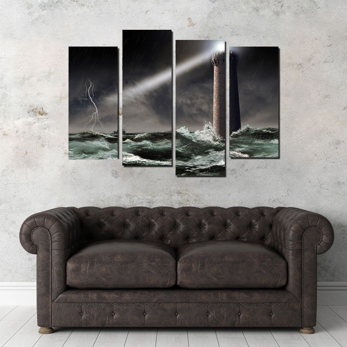 Lighthouse Lightning Wall Art