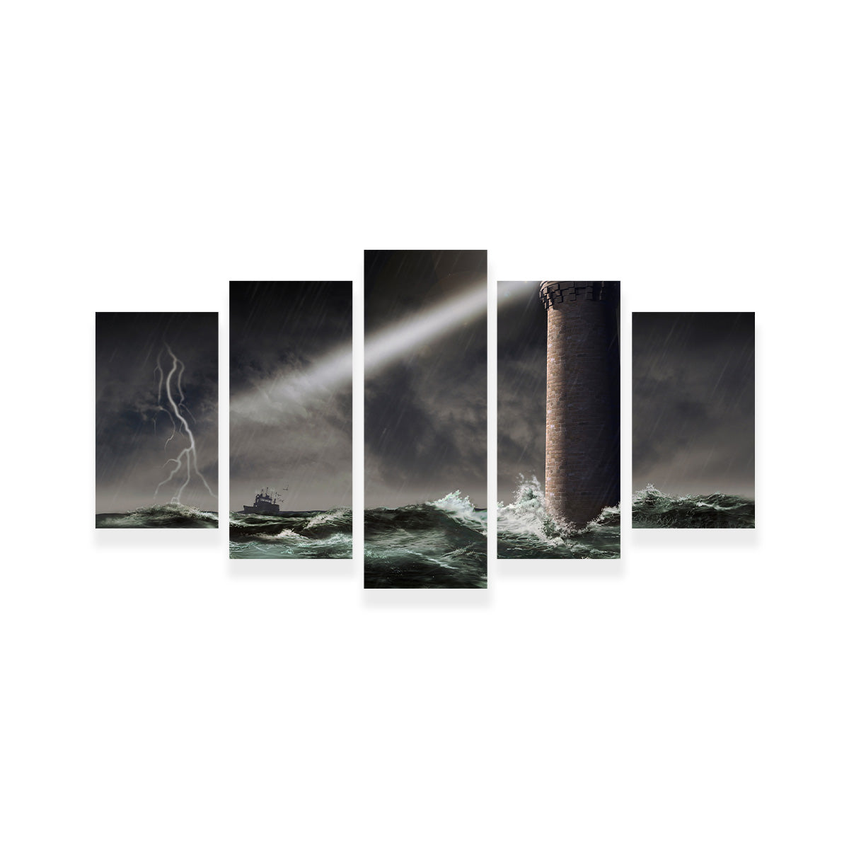 Lighthouse Lightning Wall Art