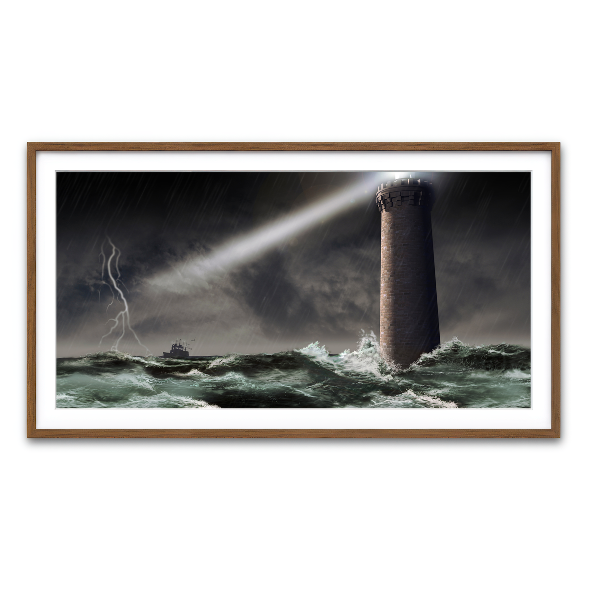 Framed Print 2x1 Walnut