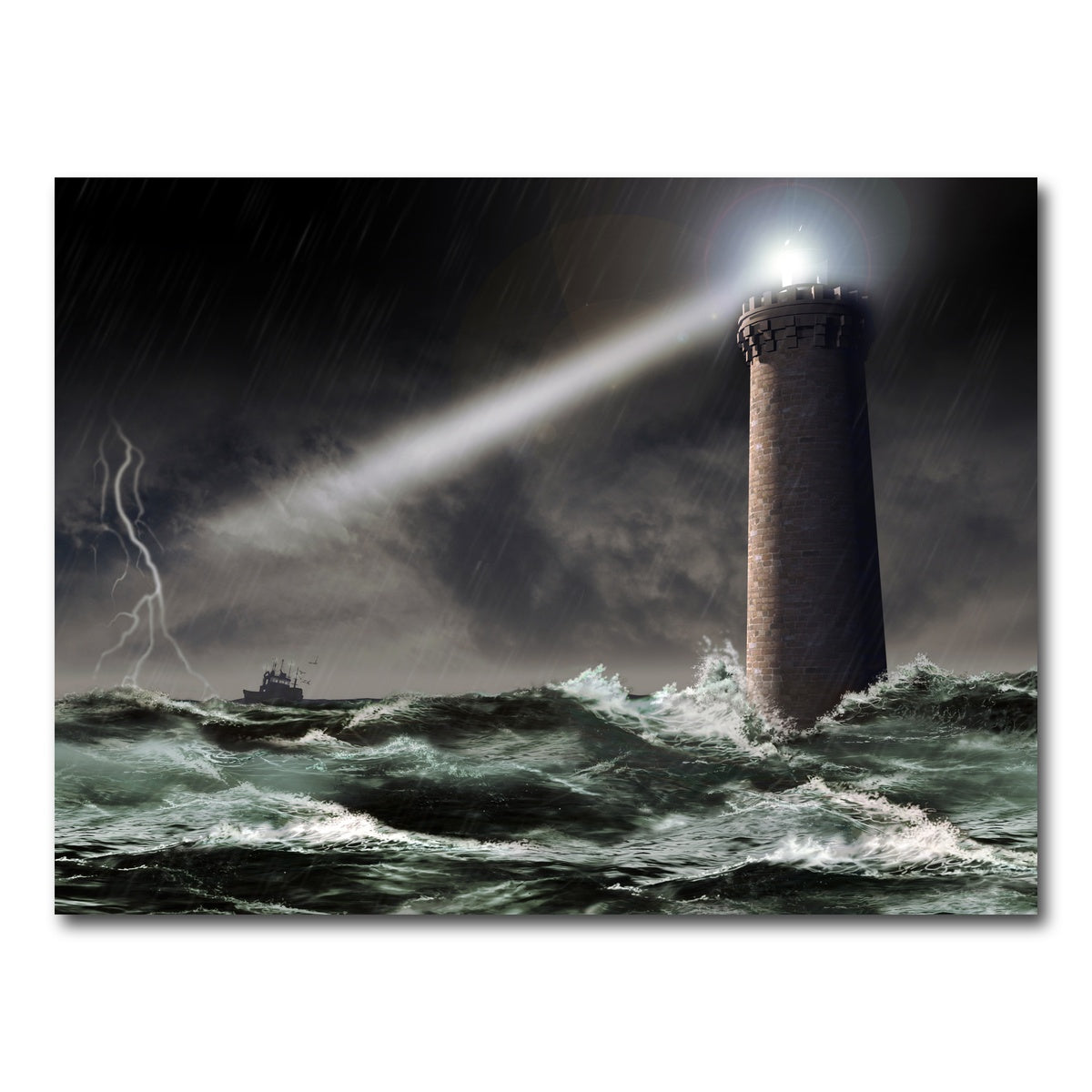 AUTO-MOCKUP WHITE | Lighthouse Lightning | 1 Piece | Gallery Wrap Canvas | group=4x3