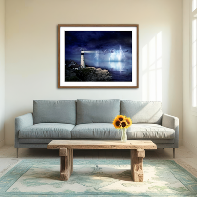 AUTO-MOCKUP ROOM | LightHouse Storm Wall Art
