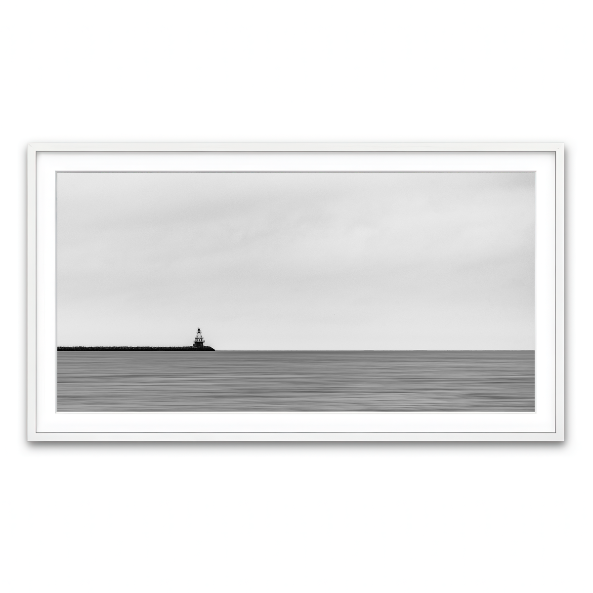 Framed Print 2x1 White