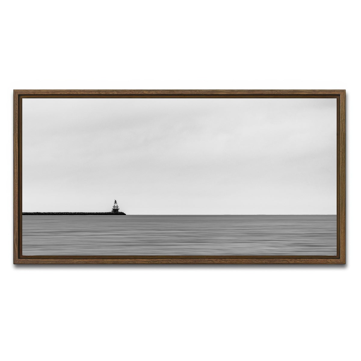 AUTO-MOCKUP WHITE | Lighthouse | 1 Piece | Walnut Framed Canvas | group=2x1