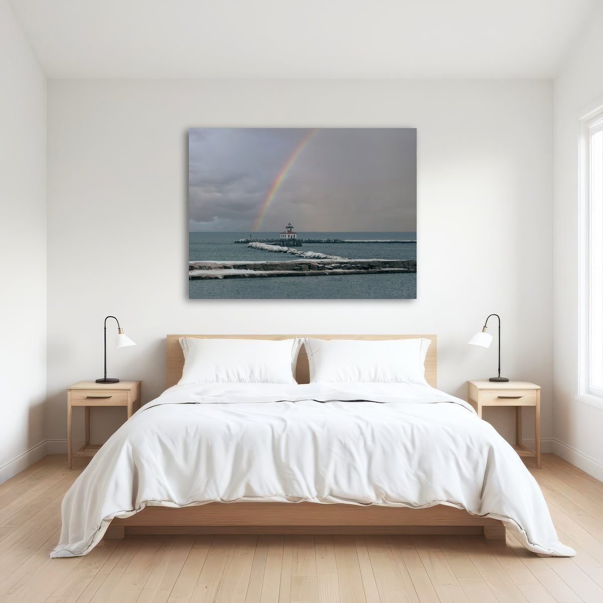 AUTO-MOCKUP ROOM | Lighthouse and Rainbow