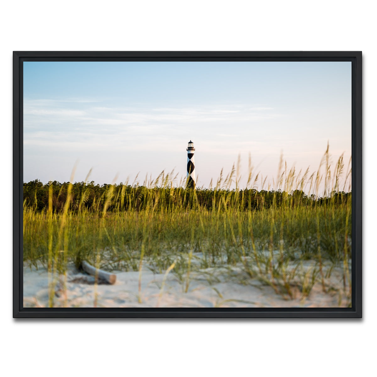 AUTO-MOCKUP WHITE | Lighthouse at Dawn | 1 Piece | Black Framed Canvas | group=4x3